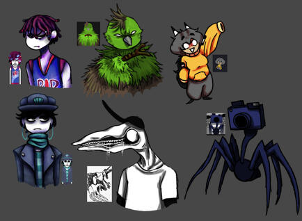 Example of an sketch page. As you can see, this one varies with the shading styles. Example of an sketch page. As you can see, this one varies with the shading styles.