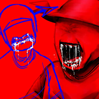 Example of a half-body with cel shading.