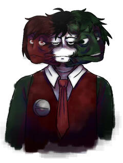Example of a colored bust with complex shading. Example of a colored bust with complex shading.