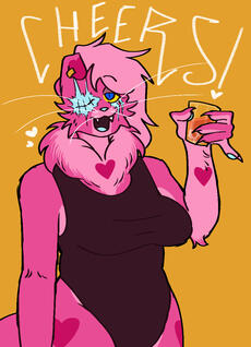 Example of a colored half-body art. Example of a colored half-body art.